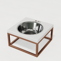 Hollky Base Solo M - миска на підставці для котів і середніх собак (1 × 0,8 л) GLWH