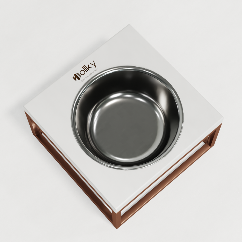 Hollky Base Solo M - миска на підставці для котів і середніх собак (1 × 0,8 л) GLWH