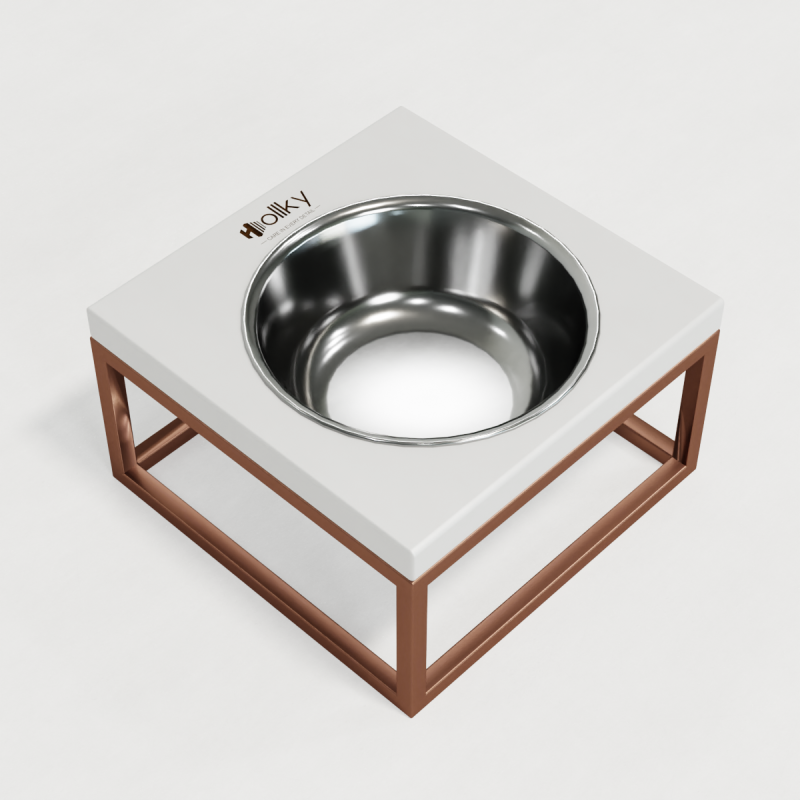 Hollky Base Solo M - миска на підставці для котів і середніх собак (1 × 0,8 л) GLWH