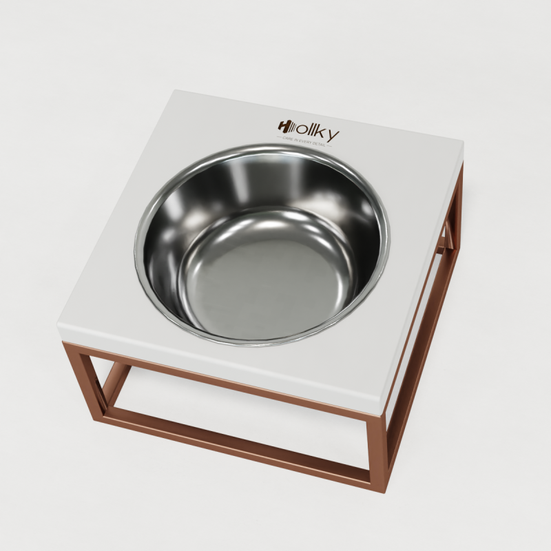 Hollky Base Solo M - миска на підставці для котів і середніх собак (1 × 0,8 л) GLWH