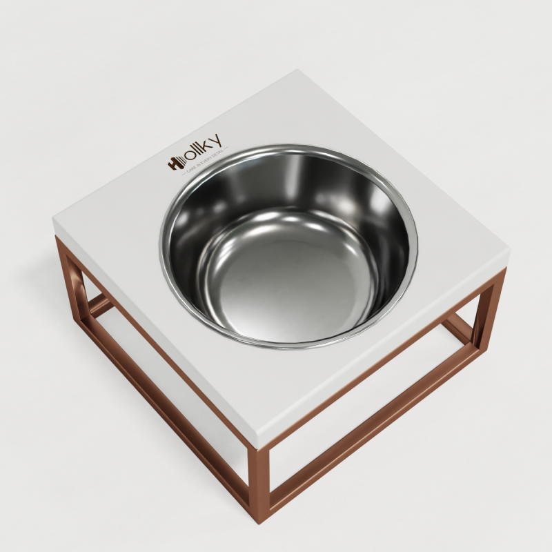 Hollky Base Solo M - миска на підставці для котів і середніх собак (1 × 0,8 л) GLWH