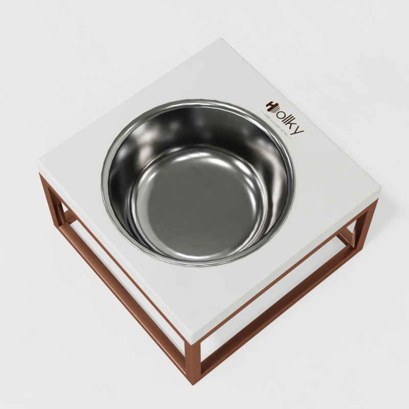 Hollky Base Solo M - миска на підставці для котів і середніх собак (1 × 0,8 л) GLWH