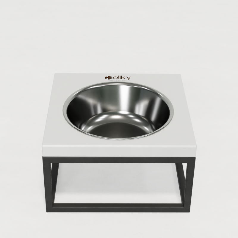 Hollky Base Solo M - миска на підставці для котів і середніх собак (1 × 0,8 л) GRWH 