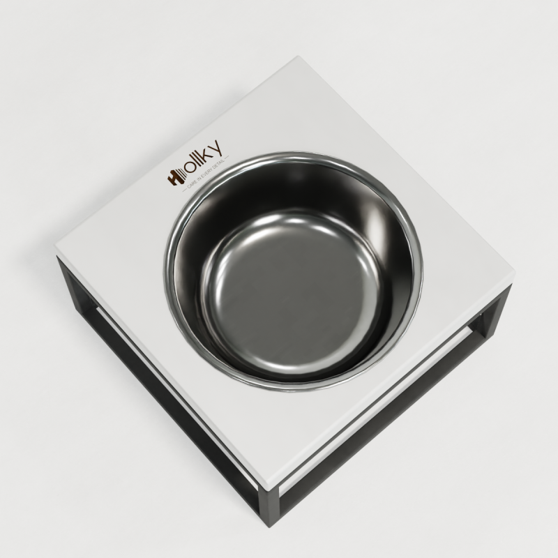 Hollky Base Solo M - миска на підставці для котів і середніх собак (1 × 0,8 л) GRWH 