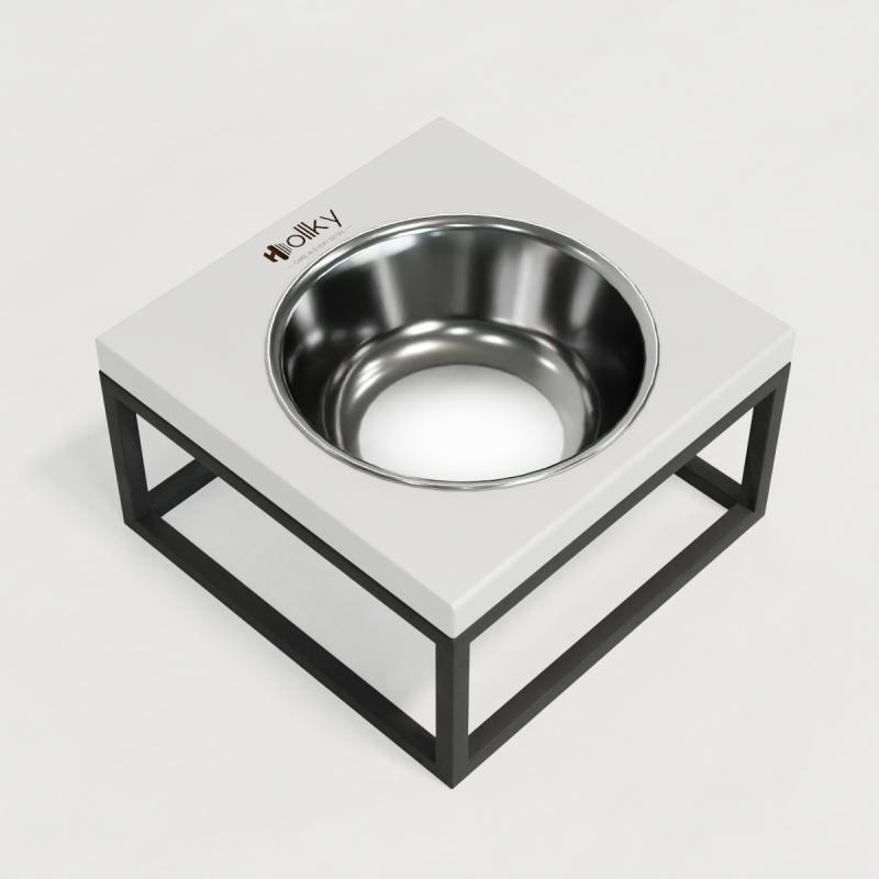 Hollky Base Solo M - миска на підставці для котів і середніх собак (1 × 0,8 л) GRWH 