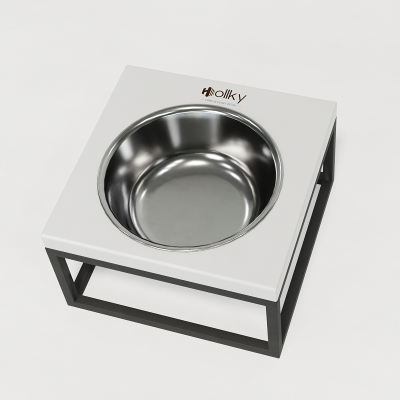 Hollky Base Solo M - миска на підставці для котів і середніх собак (1 × 0,8 л) GRWH 