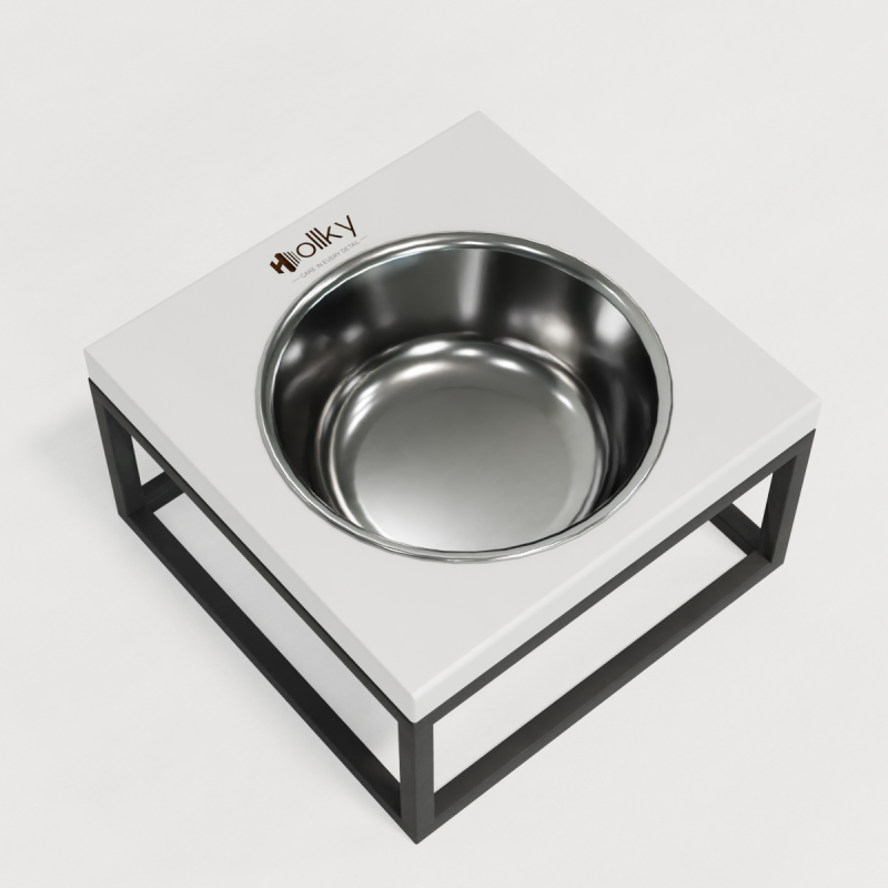Hollky Base Solo M - миска на підставці для котів і середніх собак (1 × 0,8 л) GRWH 