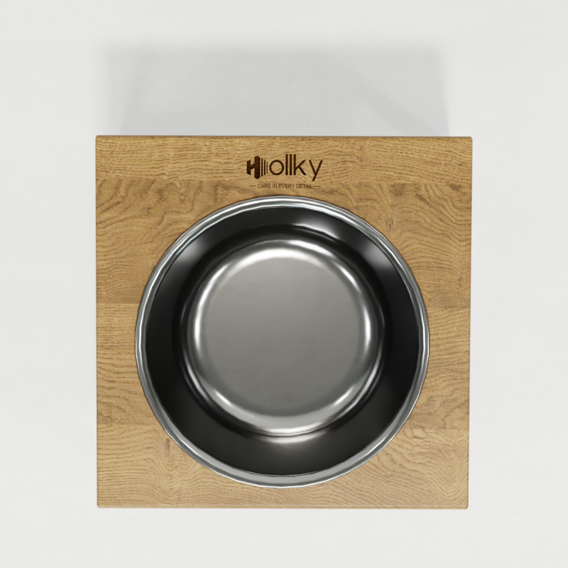 Hollky Base Solo M - миска на підставці для котів і середніх собак (1 × 0,8 л) WHNT 