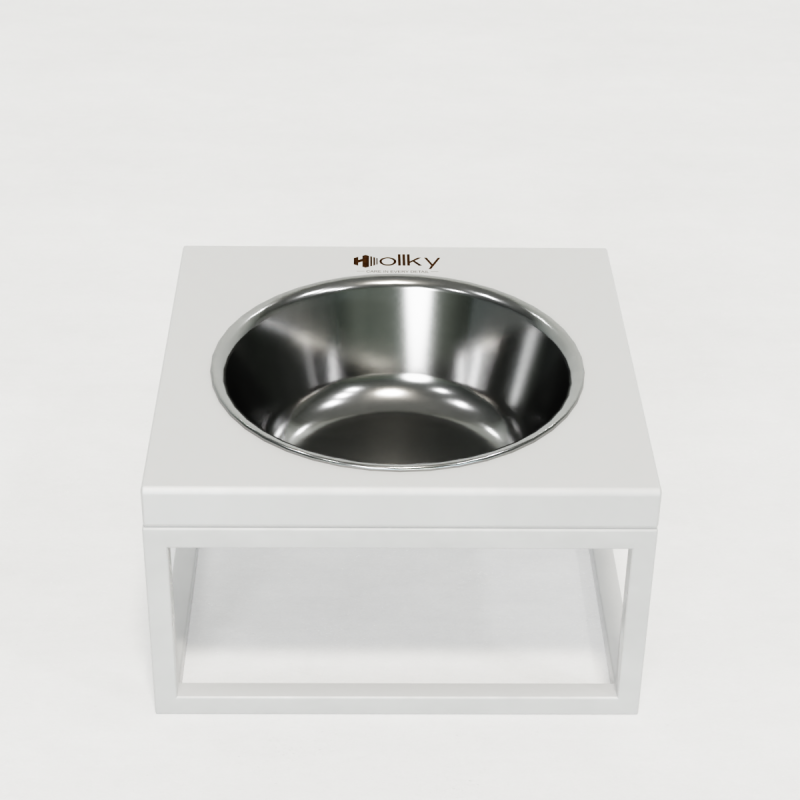 Hollky Base Solo M - миска на підставці для котів і середніх собак (1 × 0,8 л) WHWH 