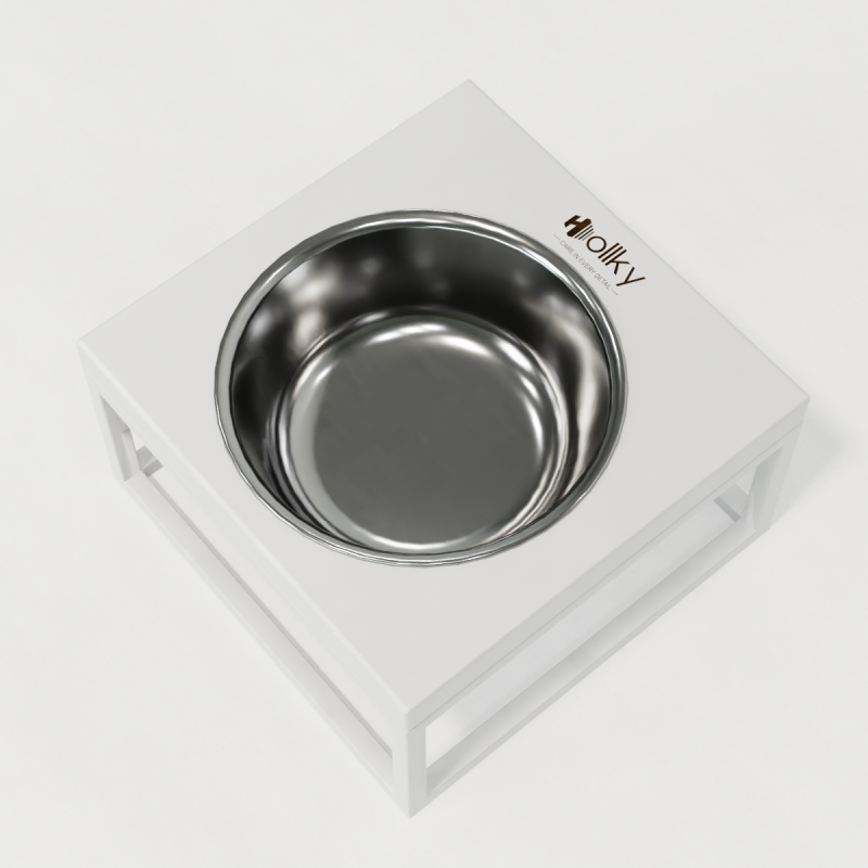 Hollky Base Solo M - миска на підставці для котів і середніх собак (1 × 0,8 л) WHWH 