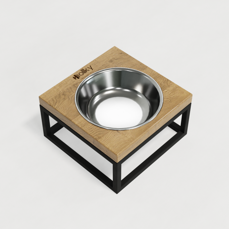 Hollky Base Solo S - миска на підставці для котів і маленьких собак (1 × 0,45 л) BLNT 