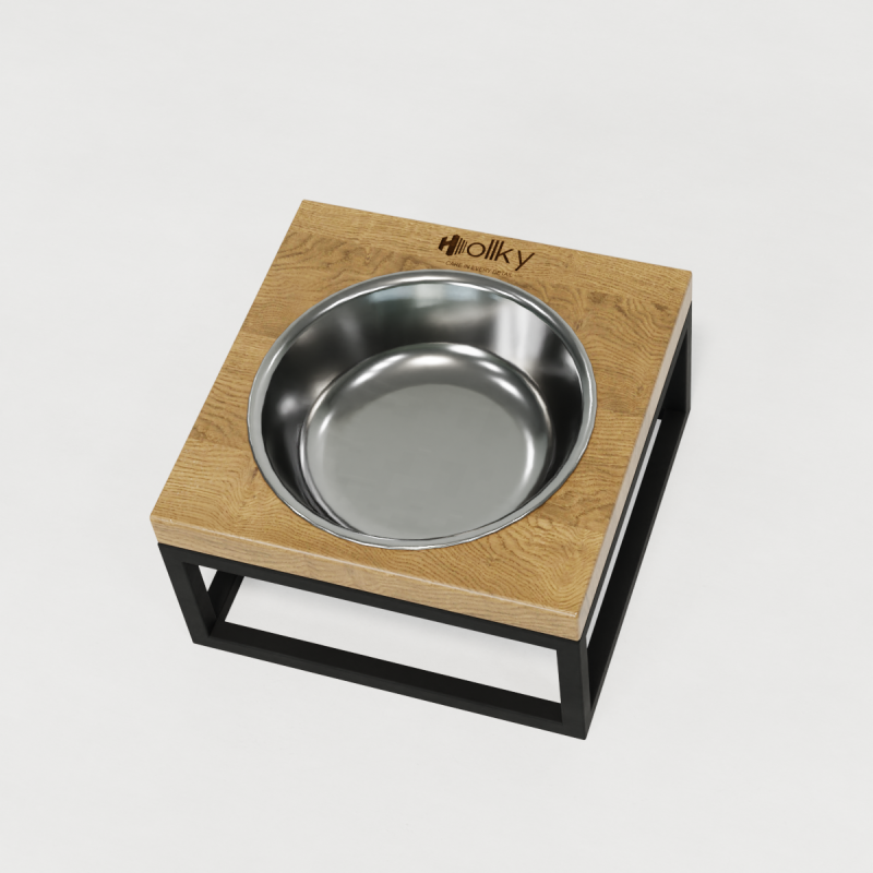 Hollky Base Solo S - миска на підставці для котів і маленьких собак (1 × 0,45 л) BLNT 