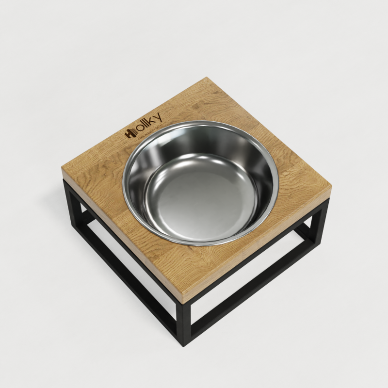 Hollky Base Solo S - миска на підставці для котів і маленьких собак (1 × 0,45 л) BLNT 