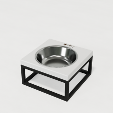 Hollky Base Solo S - миска на підставці для котів і маленьких собак (1 × 0,45 л) BLWH
