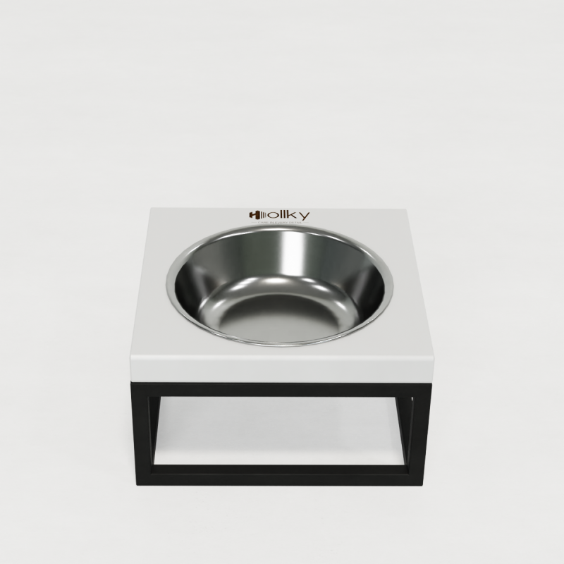 Hollky Base Solo S - миска на підставці для котів і маленьких собак (1 × 0,45 л) BLWH