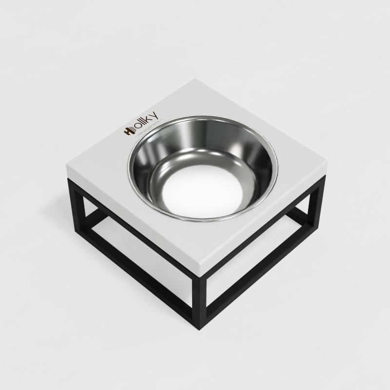 Hollky Base Solo S - миска на підставці для котів і маленьких собак (1 × 0,45 л) BLWH