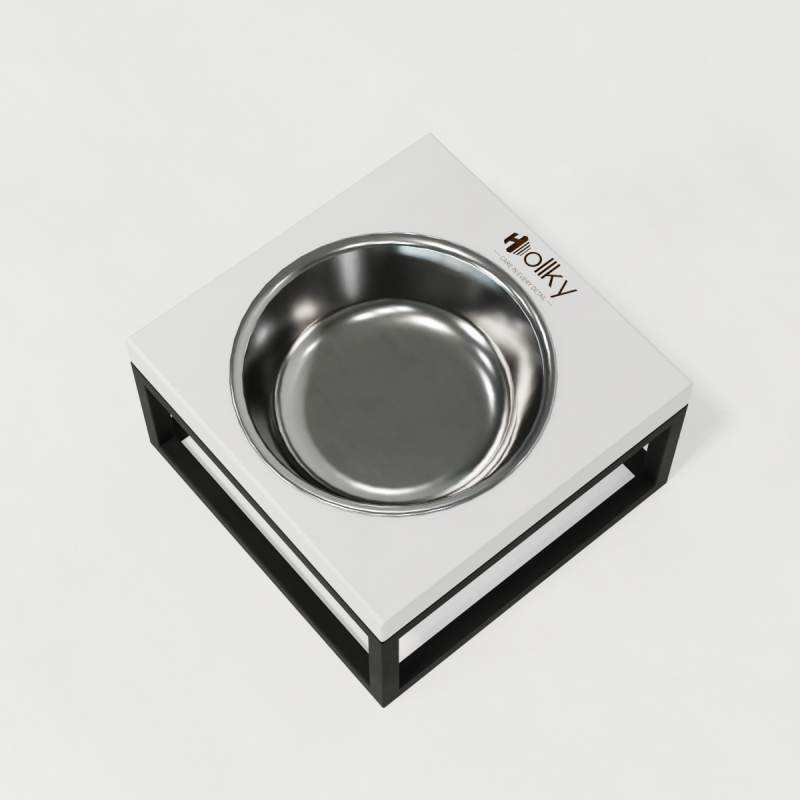 Hollky Base Solo S - миска на підставці для котів і маленьких собак (1 × 0,45 л) BLWH