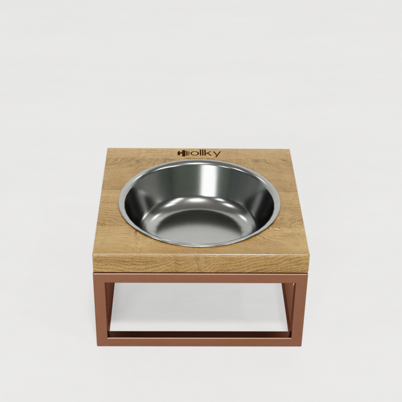 Hollky Base Solo S - миска на підставці для котів і маленьких собак (1 × 0,45 л) GLNT 