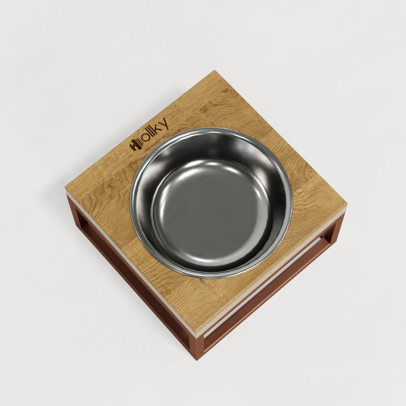 Hollky Base Solo S - миска на підставці для котів і маленьких собак (1 × 0,45 л) GLNT 