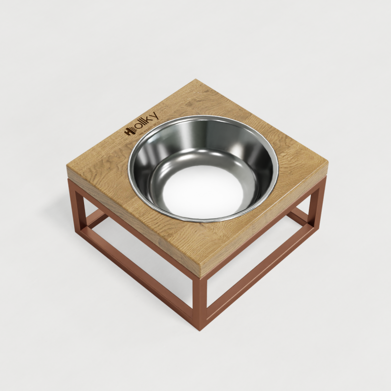 Hollky Base Solo S - миска на підставці для котів і маленьких собак (1 × 0,45 л) GLNT 