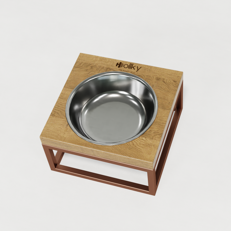 Hollky Base Solo S - миска на підставці для котів і маленьких собак (1 × 0,45 л) GLNT 