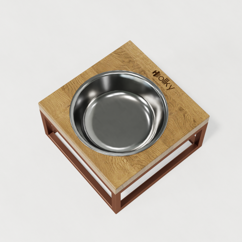 Hollky Base Solo S - миска на підставці для котів і маленьких собак (1 × 0,45 л) GLNT 