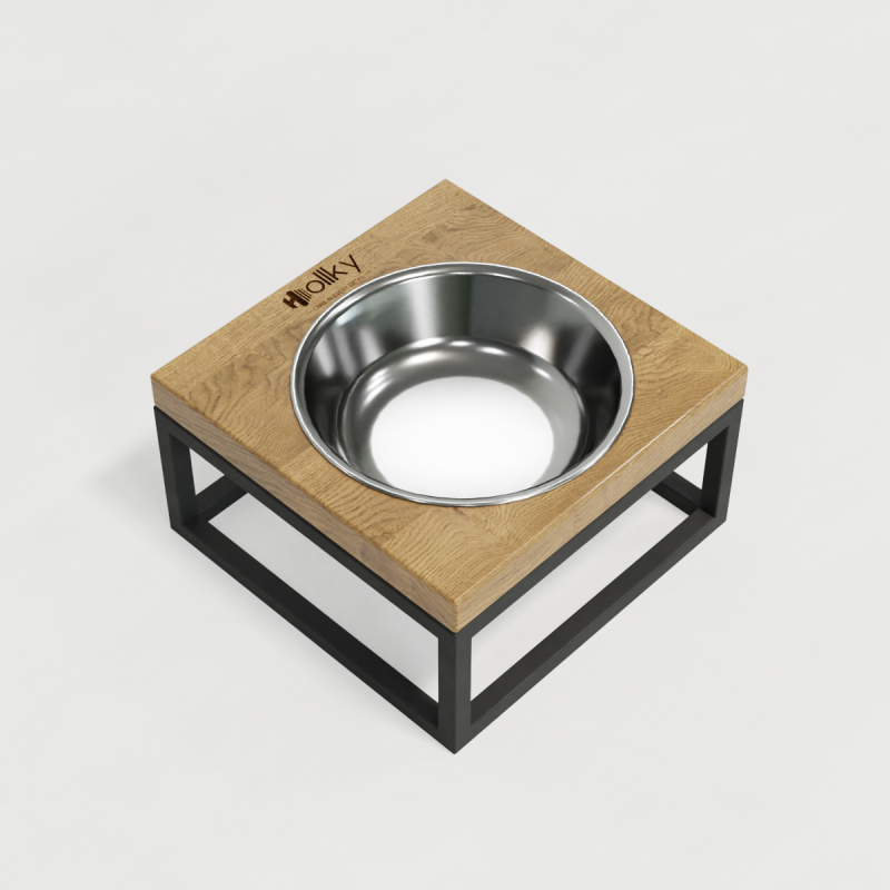 Hollky Base Solo S - миска на підставці для котів і маленьких собак (1 × 0,45 л) GRNT 