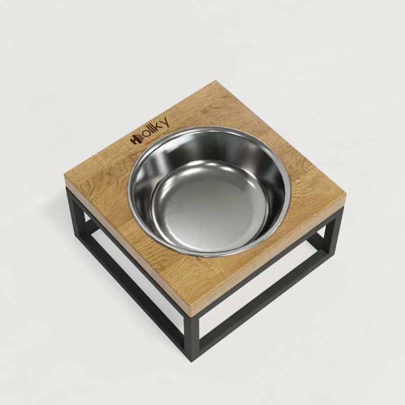Hollky Base Solo S - миска на підставці для котів і маленьких собак (1 × 0,45 л) GRNT 