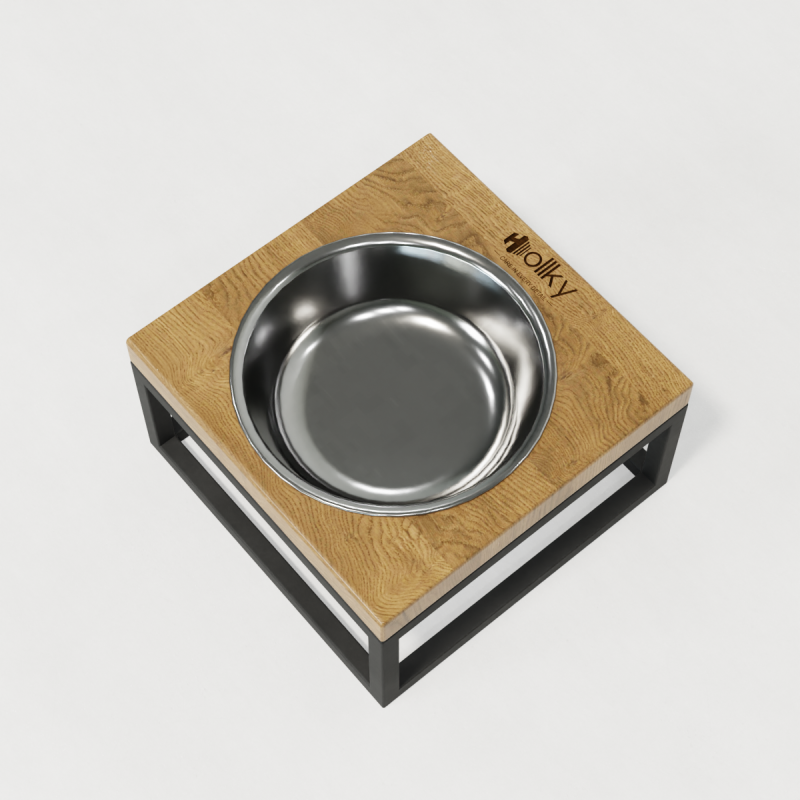 Hollky Base Solo S - миска на підставці для котів і маленьких собак (1 × 0,45 л) GRNT 