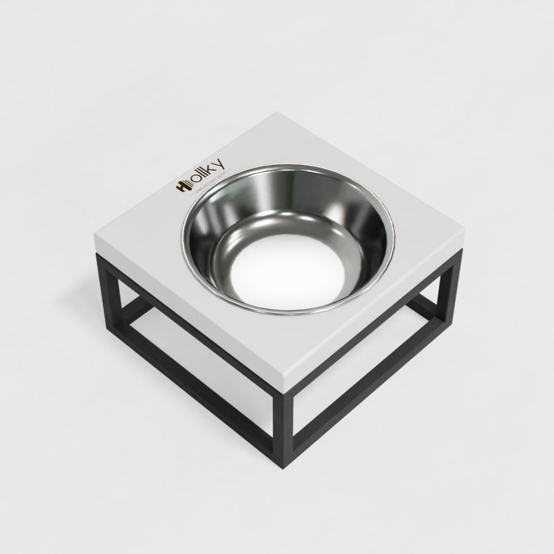 Hollky Base Solo S - миска на підставці для котів і маленьких собак (1 × 0,45 л) GRWH 