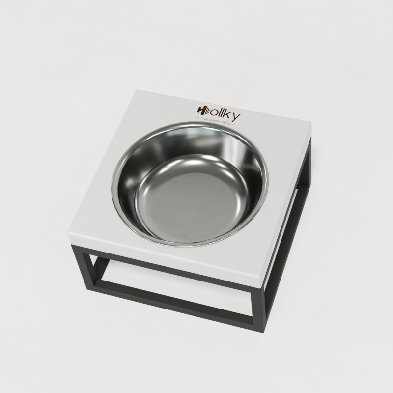 Hollky Base Solo S - миска на підставці для котів і маленьких собак (1 × 0,45 л) GRWH 