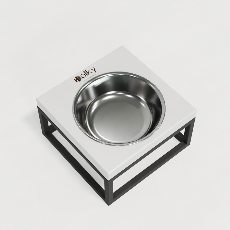 Hollky Base Solo S - миска на підставці для котів і маленьких собак (1 × 0,45 л) GRWH 