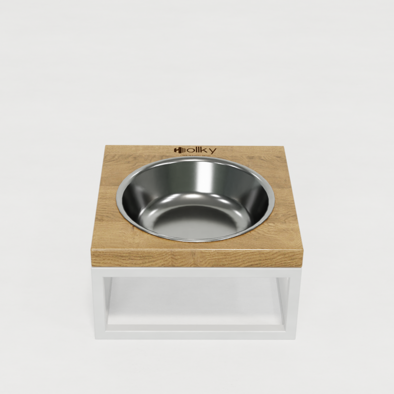 Hollky Base Solo S - миска на підставці для котів і маленьких собак (1 × 0,45 л) WHNT 