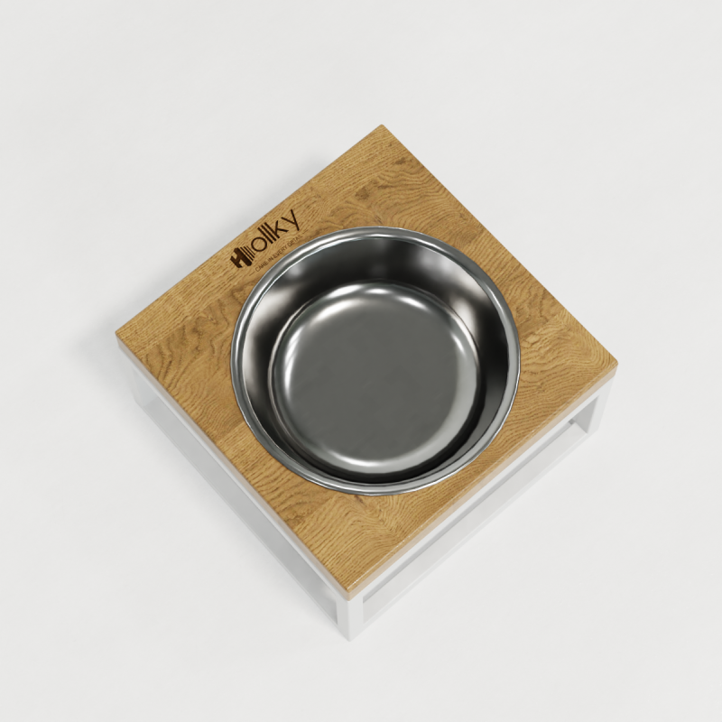 Hollky Base Solo S - миска на підставці для котів і маленьких собак (1 × 0,45 л) WHNT 