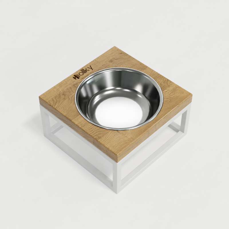 Hollky Base Solo S - миска на підставці для котів і маленьких собак (1 × 0,45 л) WHNT 