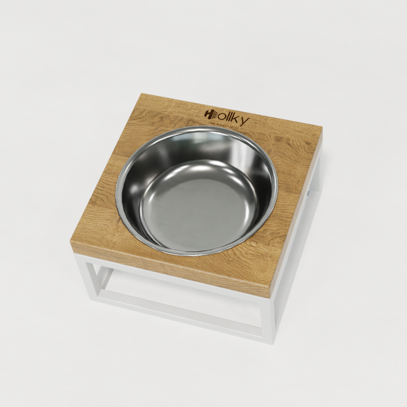 Hollky Base Solo S - миска на підставці для котів і маленьких собак (1 × 0,45 л) WHNT 