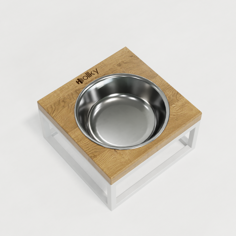 Hollky Base Solo S - миска на підставці для котів і маленьких собак (1 × 0,45 л) WHNT 