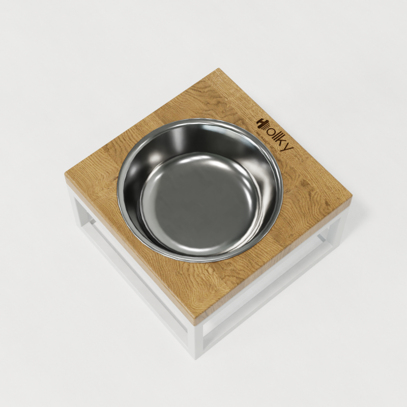 Hollky Base Solo S - миска на підставці для котів і маленьких собак (1 × 0,45 л) WHNT 
