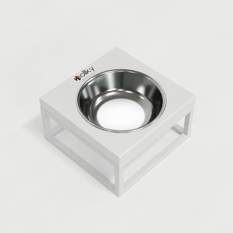 Hollky Base Solo S - миска на підставці для котів і маленьких собак (1 × 0,45 л) WHWH