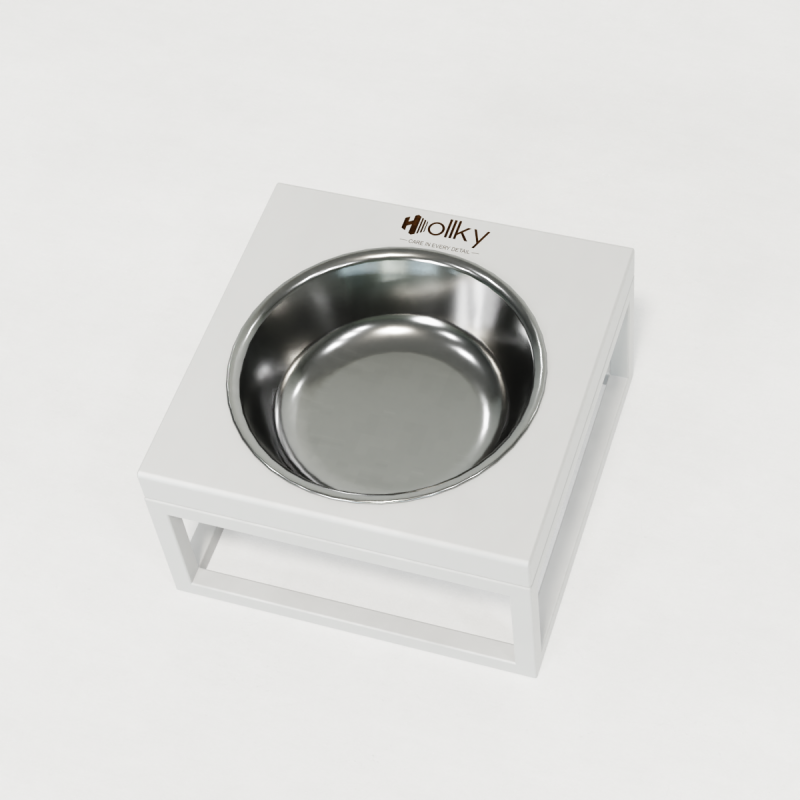 Hollky Base Solo S - миска на підставці для котів і маленьких собак (1 × 0,45 л) WHWH