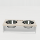 Hollky SteelWood S - миски на підставці з цільного металевого листа для собак та котів (2 × 0,45 л) WHWH