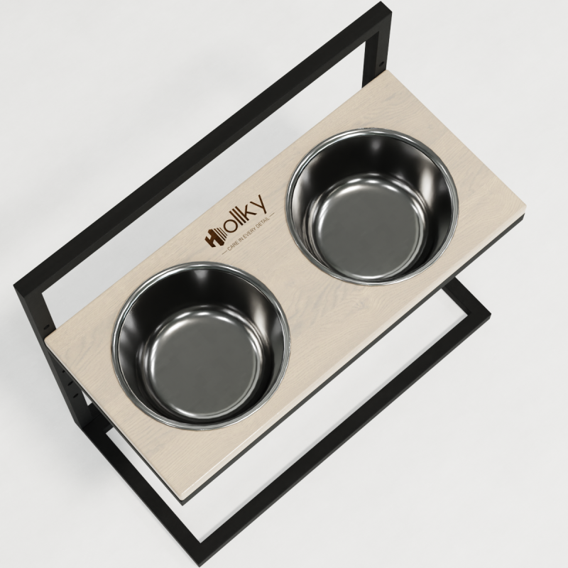 Hollky Flex L - миски на регульованій підставці для великих собак (2 × 1.8 л) BLWH