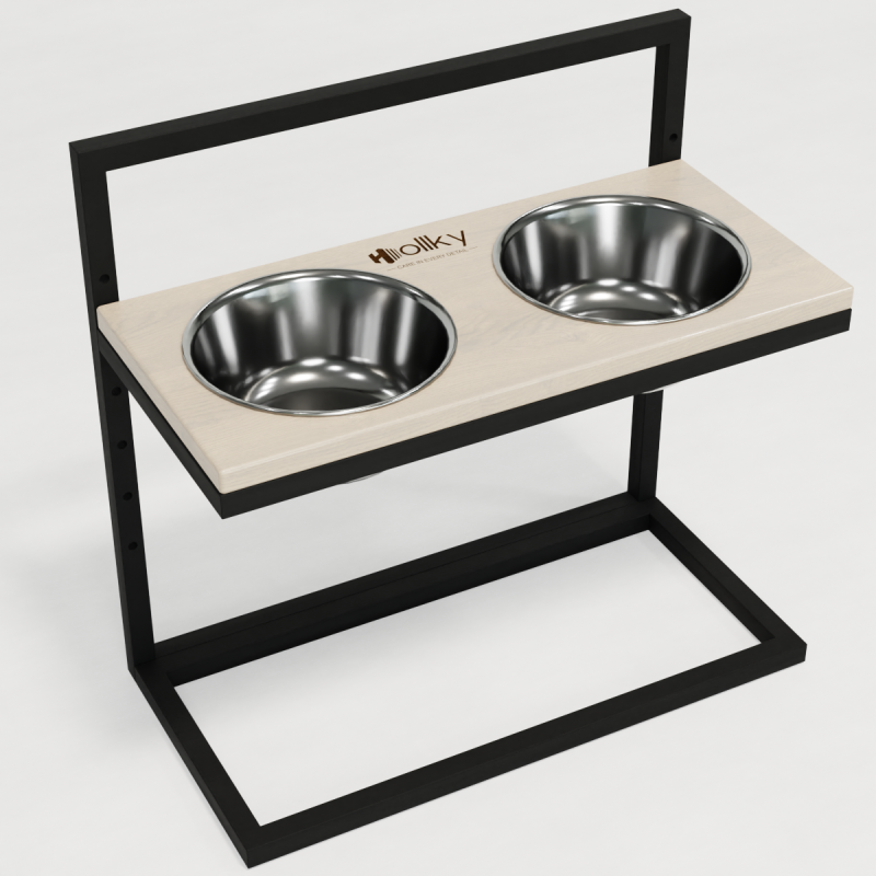 Hollky Flex L - миски на регульованій підставці для великих собак (2 × 1.8 л) BLWH