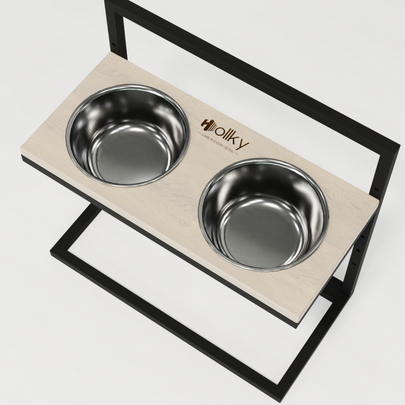 Hollky Flex L - миски на регульованій підставці для великих собак (2 × 1.8 л) BLWH
