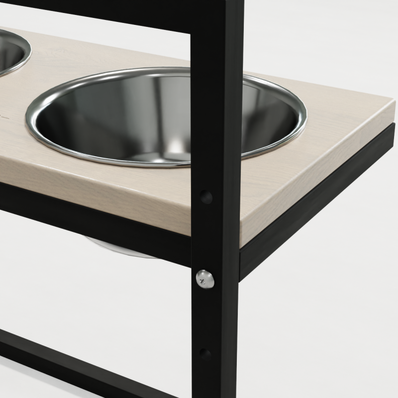 Hollky Flex L - миски на регульованій підставці для великих собак (2 × 1.8 л) BLWH