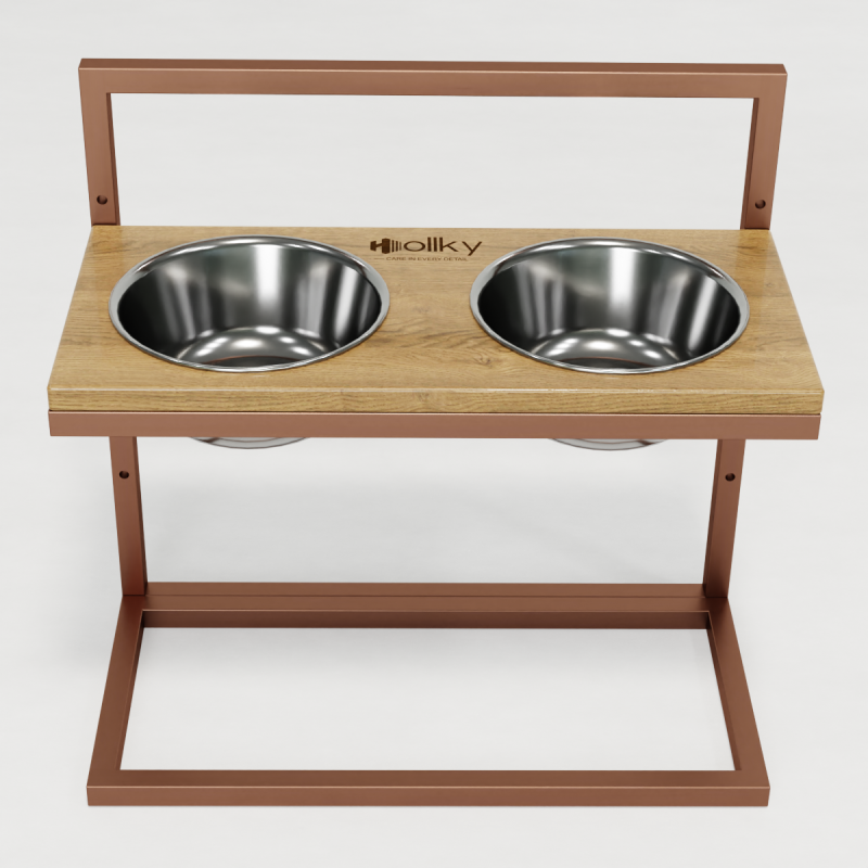 Hollky Flex L - миски на регульованій підставці для великих собак (2 × 1.8 л) GLNT