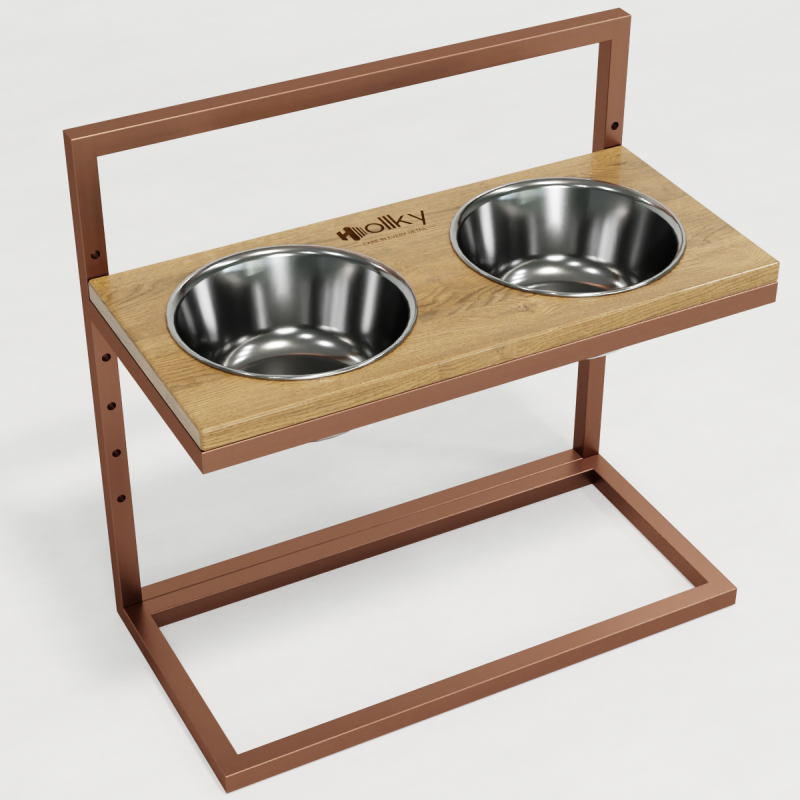 Hollky Flex L - миски на регульованій підставці для великих собак (2 × 1.8 л) GLNT