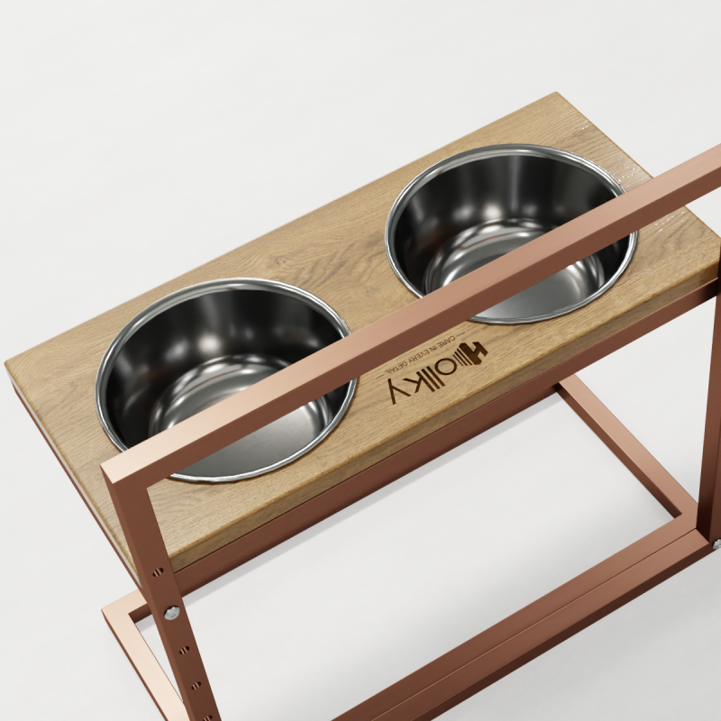 Hollky Flex L - миски на регульованій підставці для великих собак (2 × 1.8 л) GLNT