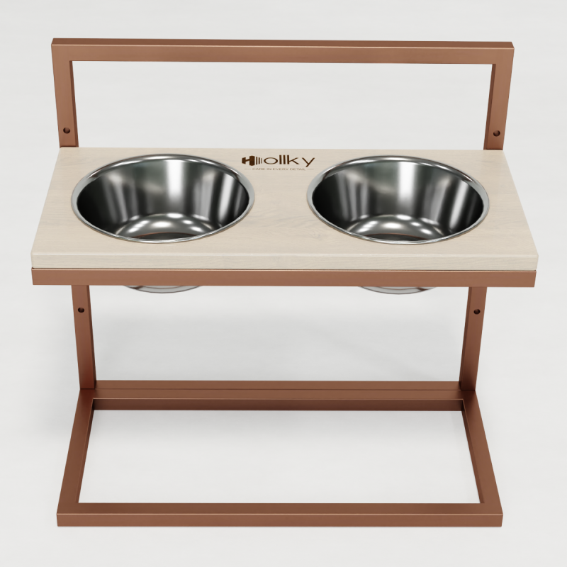 Hollky Flex L - миски на регульованій підставці для великих собак (2 × 1.8 л) GLWH