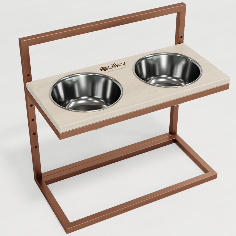 Hollky Flex L - миски на регульованій підставці для великих собак (2 × 1.8 л) GLWH